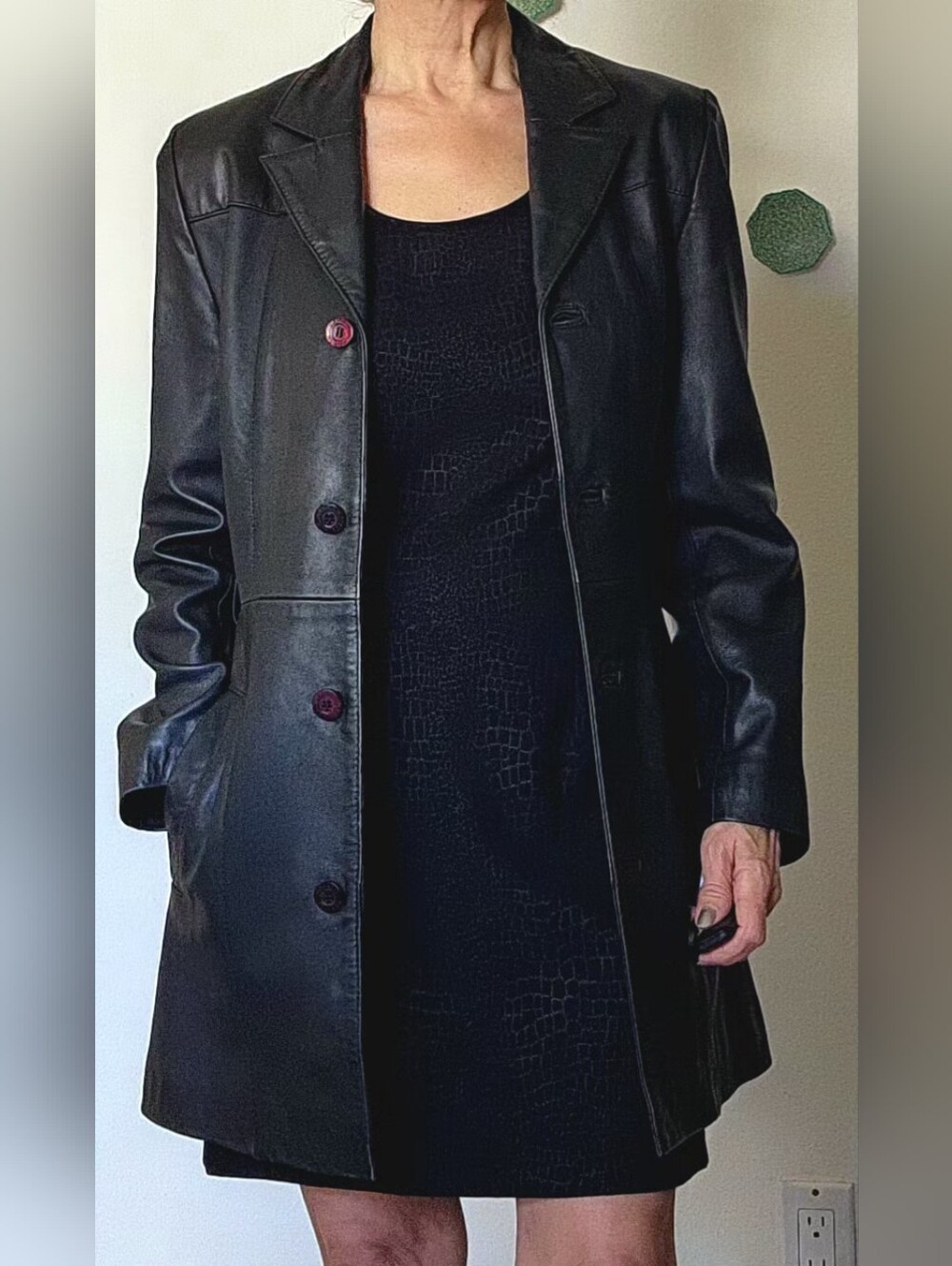Premium International Brand Mashhad Leather Trench - Handcrafted 90s Belted Coat